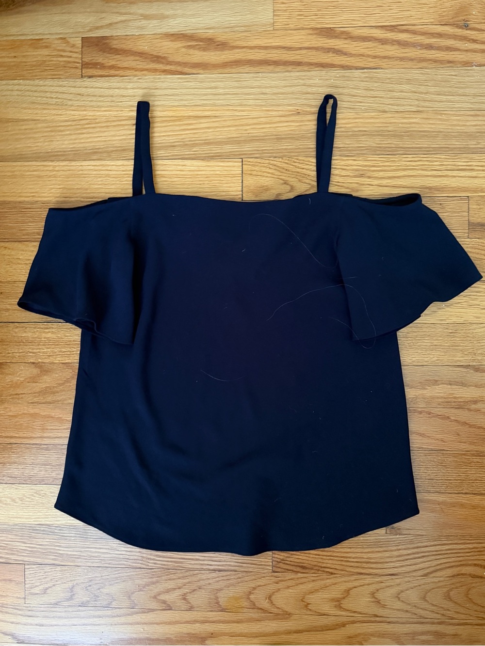 Ann Taylor NWT Navy Open Shoulder Blouse SZ Small